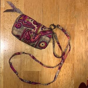 Vera Bradley wallet and lanyard
